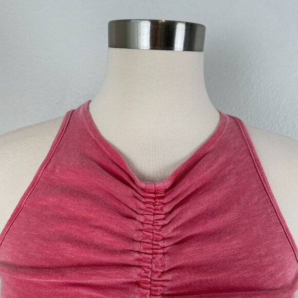 NEW $82 SUNDRY Tank Top Womens 2 Medium Pigment Scarlet Ruched Sleeveless Shirt - Picture 6 of 11